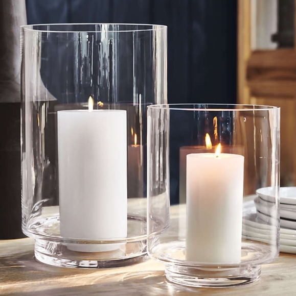 CRATE&BARREL Glass Hurricane Candle Holder Vase - Picture 5 of 8